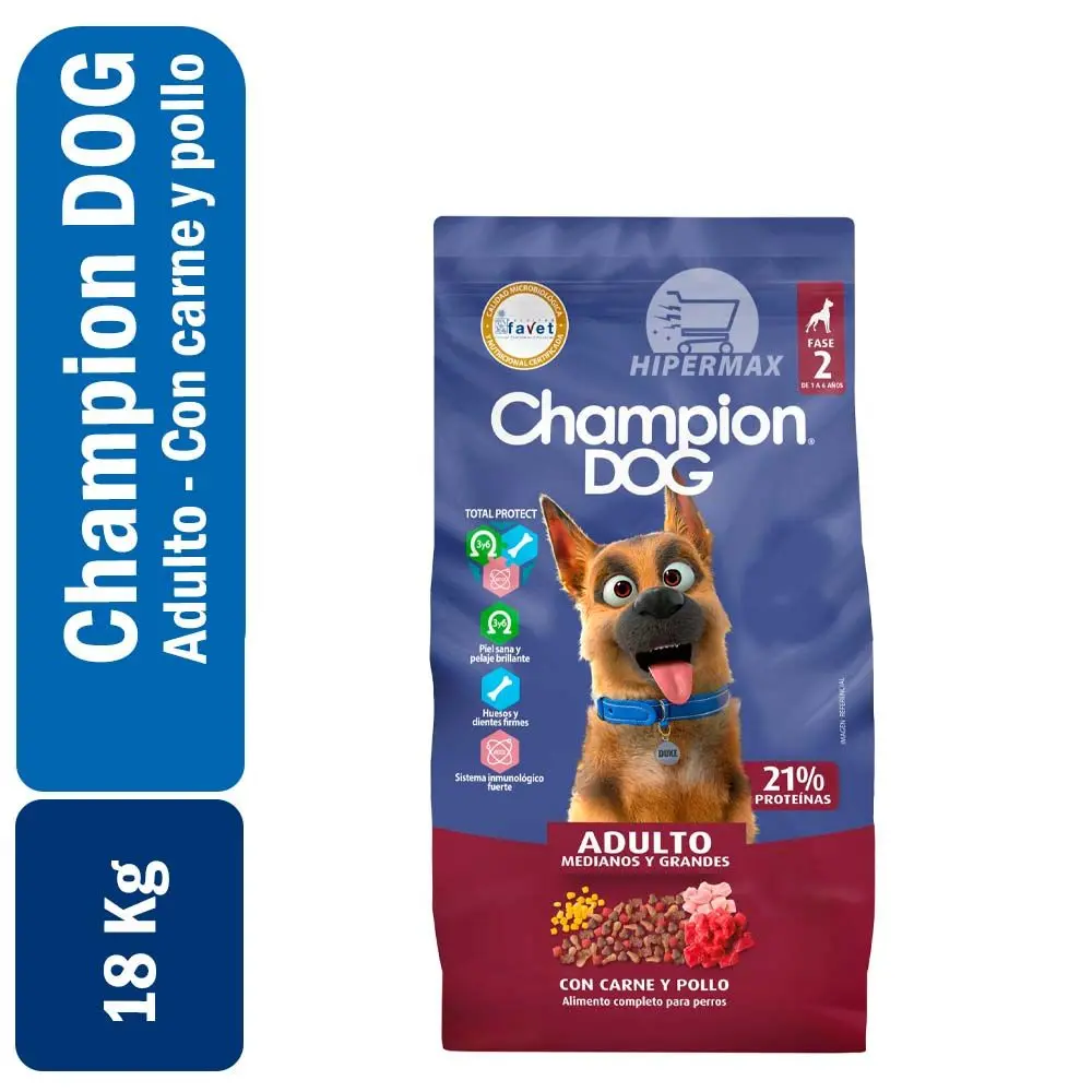 Champion Dog Adulto Carne y Pollo Adulto 18Kg