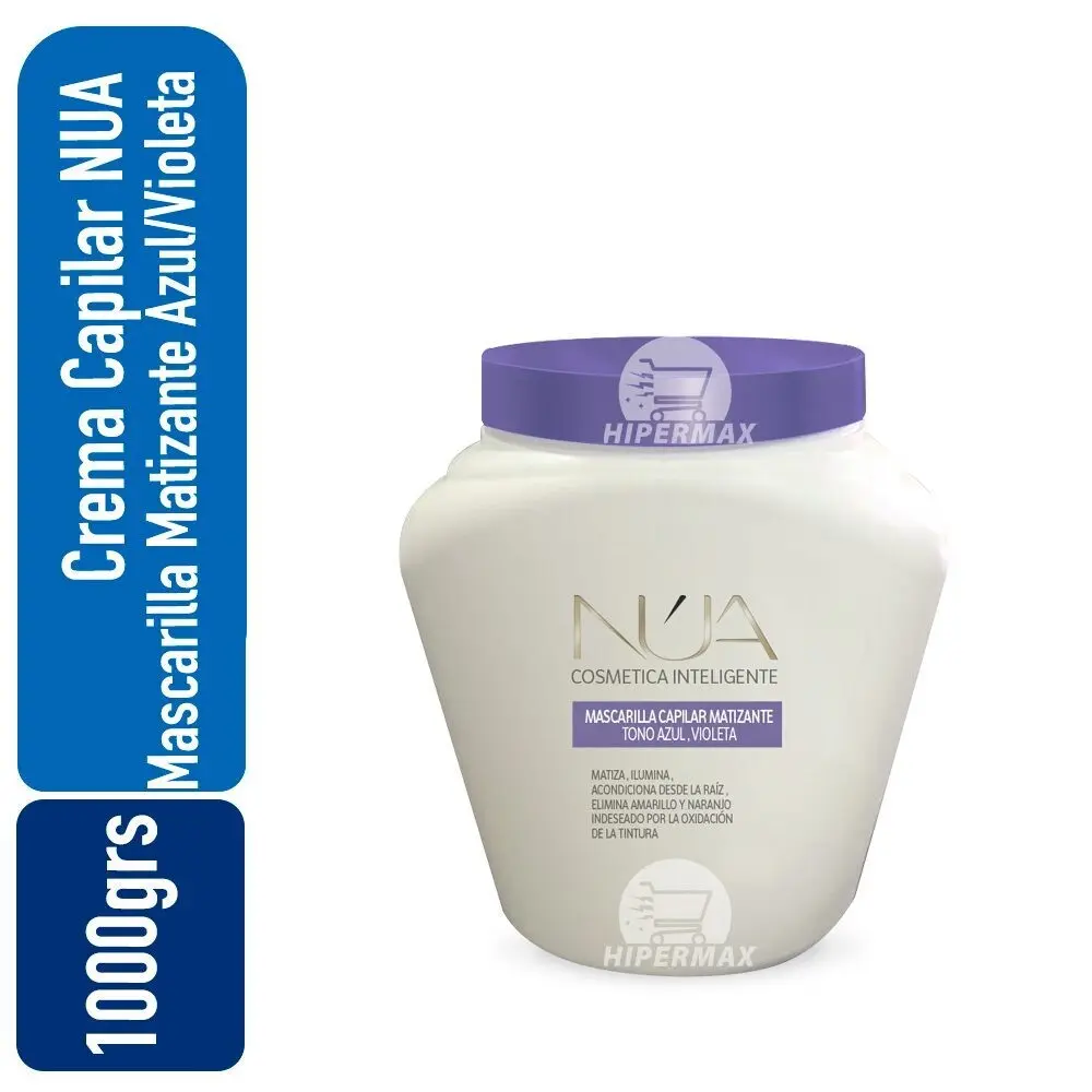 Crema Capilar NUA Mascarilla capilar matizante tono azul. violeta 1000ml