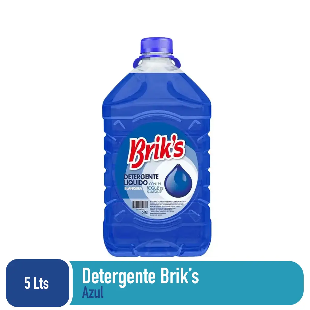 Detergente bidon Briks Azul 5 Lts