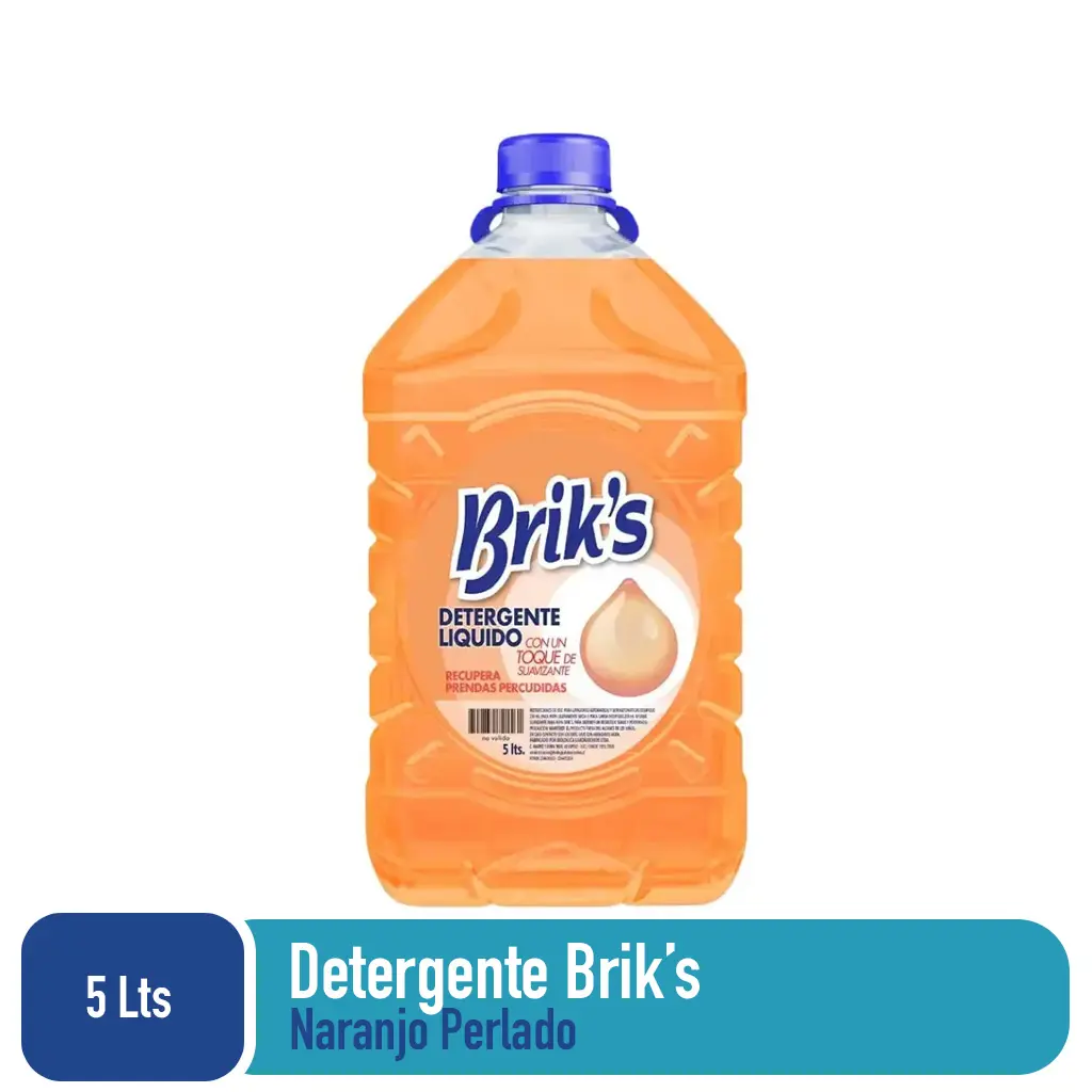 Detergente bidon Briks Naranjo 5 Lts