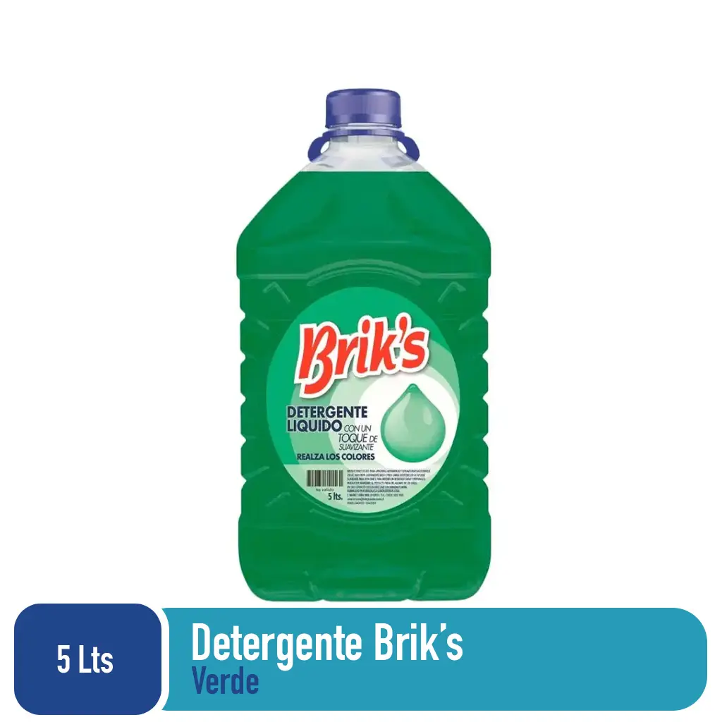 Detergente bidon Briks Verde 5 Lts
