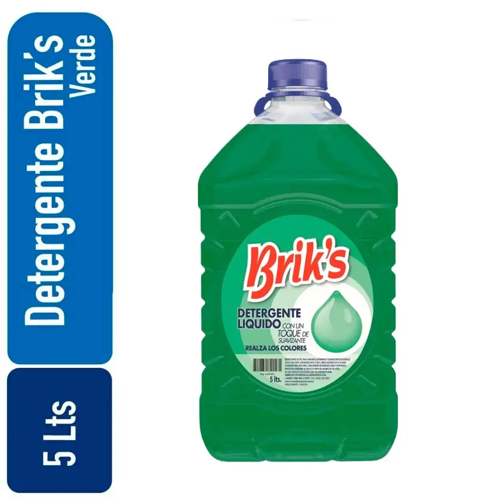 Detergente bidon Briks Verde 5 Lts