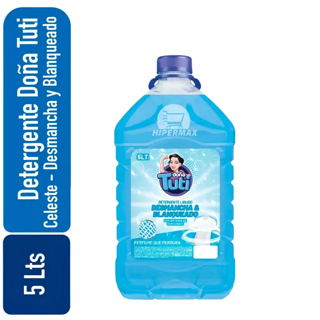 Detergente bidon Doña Tuti Celeste (Desmancha & B) 5 Lts