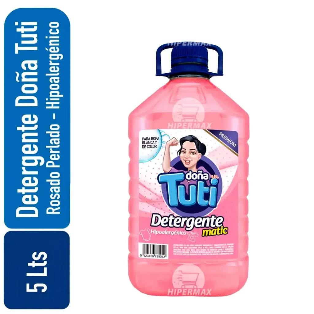 Detergente bidon Doña Tuti Rosado 5 Lts