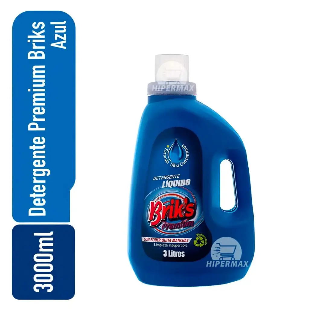 Detergente Premium Briks Azul 3 Lts