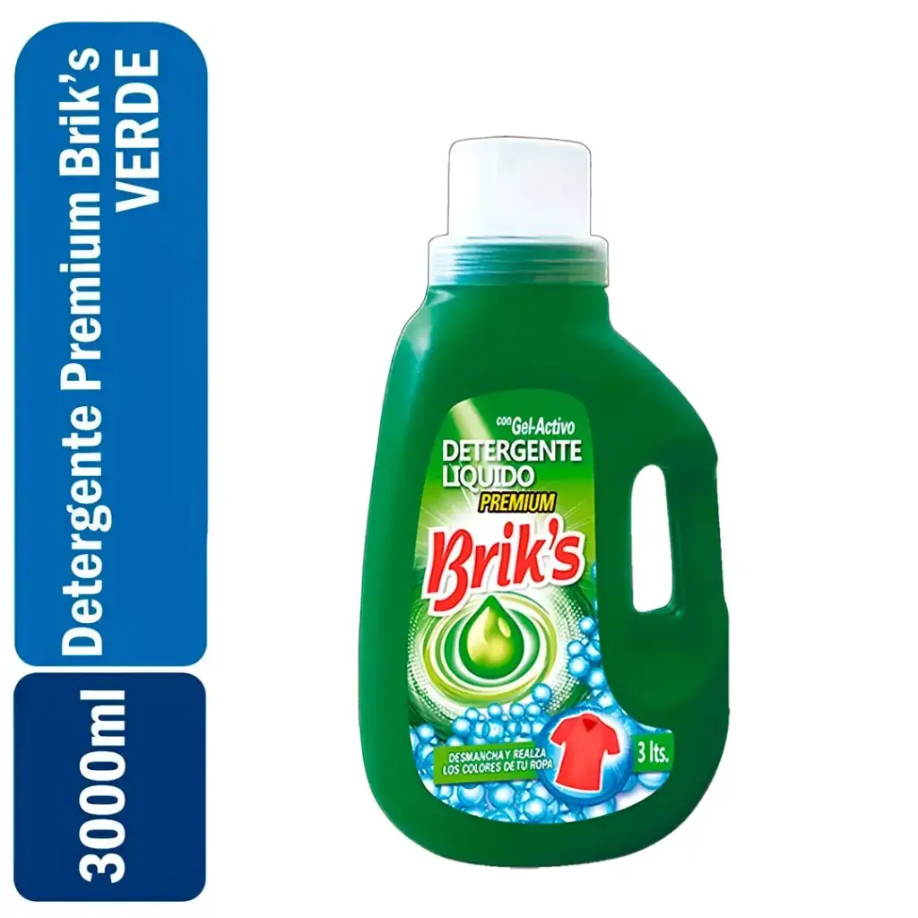 Detergente Premium Briks Verde 3 Lts