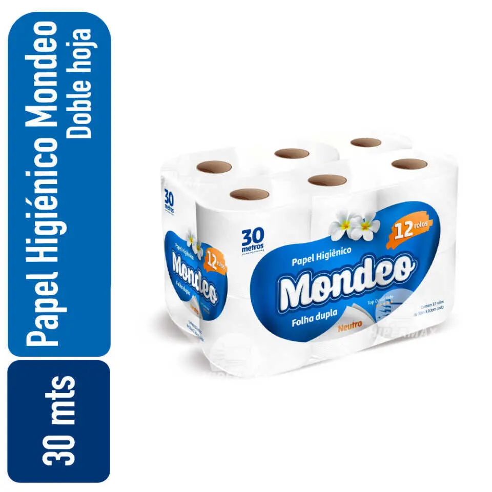 Papel Higiénico Mondeo 30mts (Pack 12)