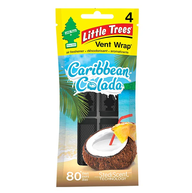 Aromatizante VENT WRAP Caribbean Colada (Pack4)