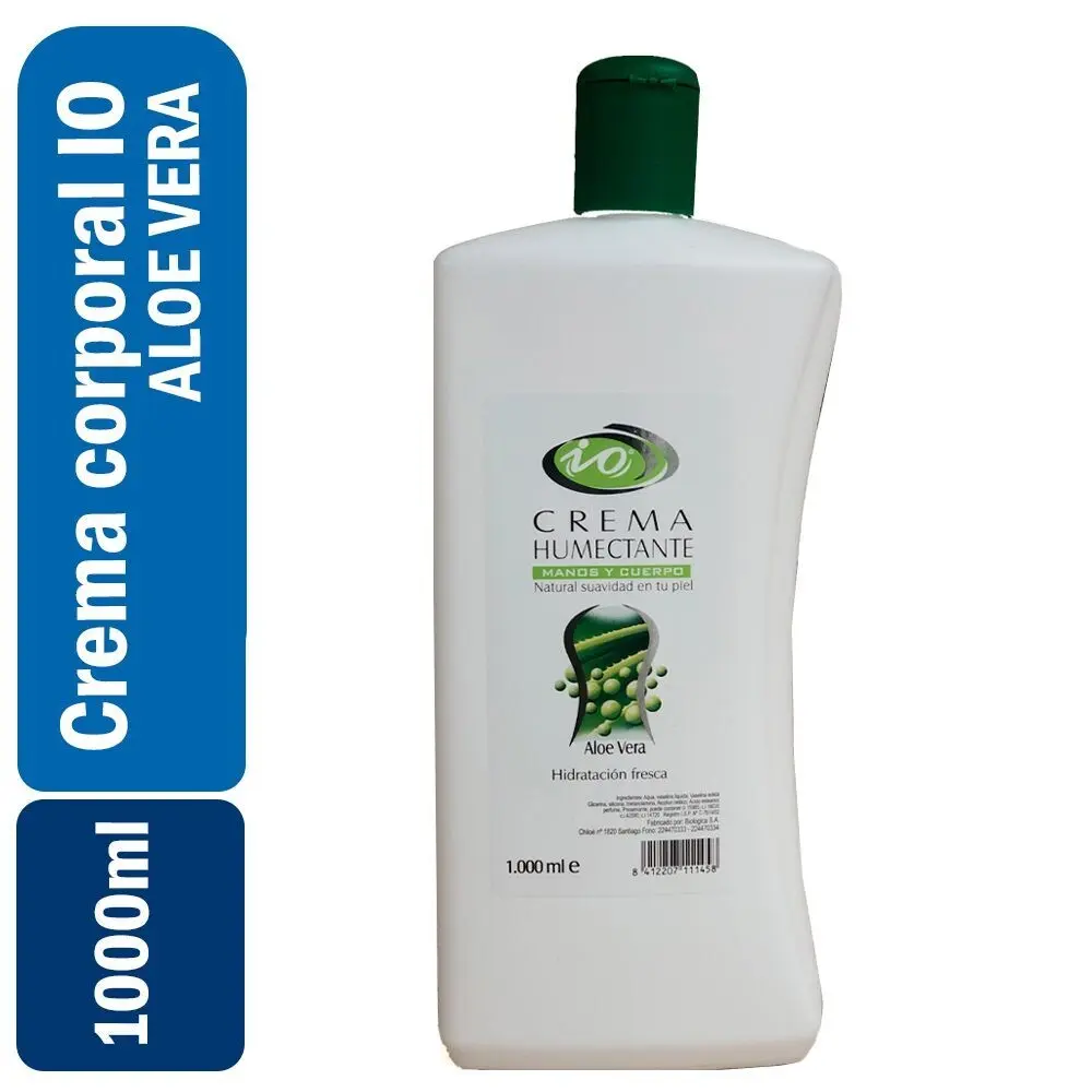 Crema Humectante Manos y Cuerpo IO Aloe Vera 1000ml